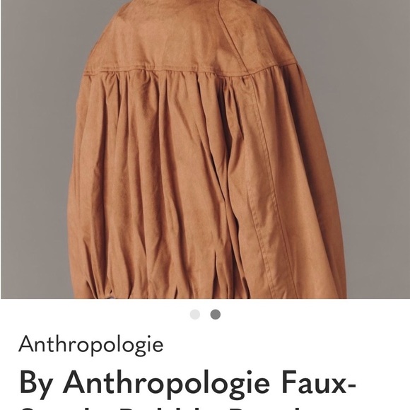 Anthropologie Women's bubble Brown Bomber Jacket - Picture 2 of 6